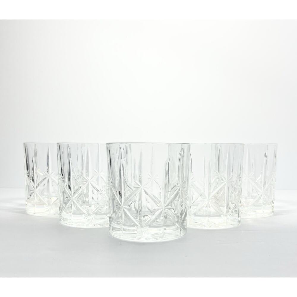 Waterford (Marquis) Sparkle” 5 Crystal Double Old Fashioned Glasses 3 3/4” 12oz - Picture 2 of 8